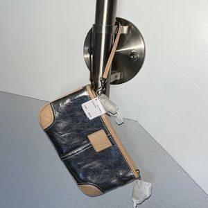 Metallic Coach wristlet